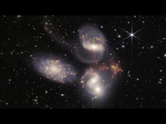 Pan of Stephan’s Quintet (NIRCam + MIRI Imaging)