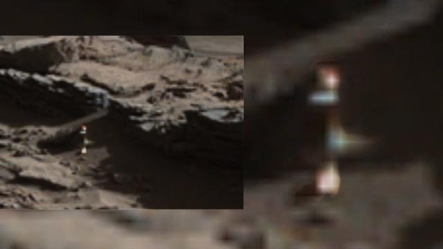 HUMANOID WALKING ON MARS IN TRUE COLOR~BLUE LAKE ON MARS Baffles NASA EXPERTS!