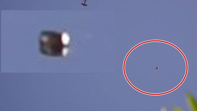 Helicopter in pursuit of a UFO filmed in Lathrop, California