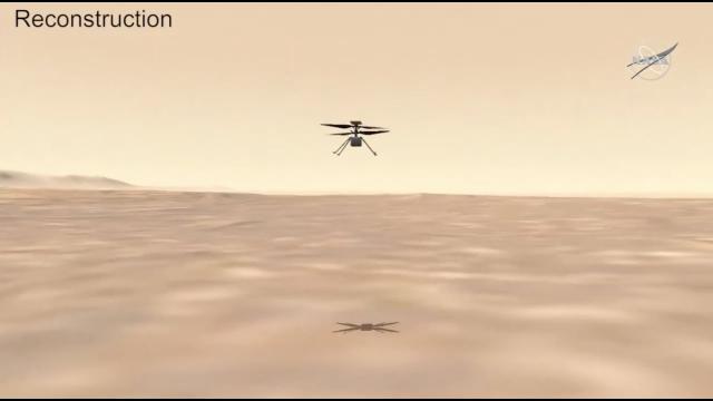 Ingenuity's first flight on Mars reconstructed + footage explained by NASA