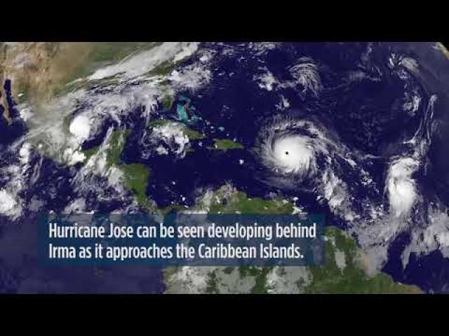 Hurricanes Irma and Jose Tracked by GOES-13 Satellite