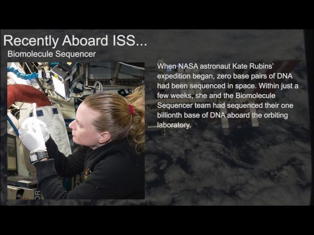 Monthly ISS Research Video Update for October 2016