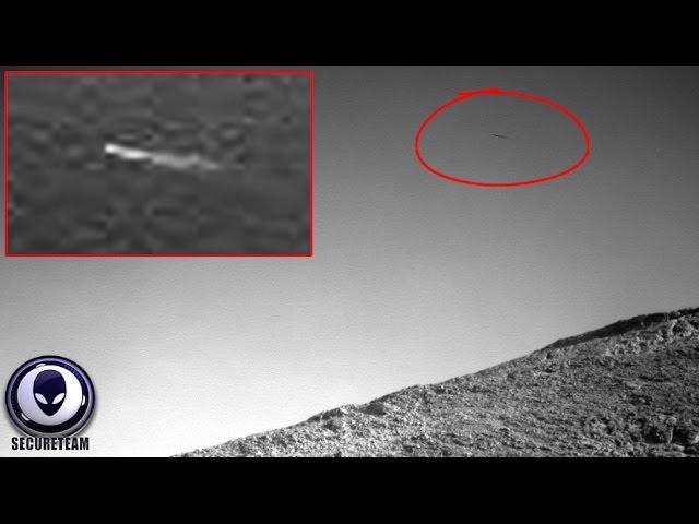 What Is That?  UFO On Mars Observing The Rover From Above!