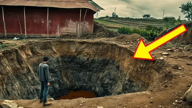 Enormous Hole Comes Out In the Farmer's Land, He Places A Camera There And Catches a Neighbor