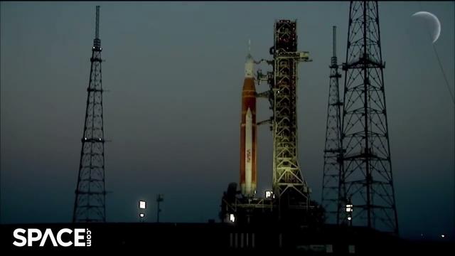 See NASA’s Artemis 1 moon rocket at the pad in sunrise time-lapse