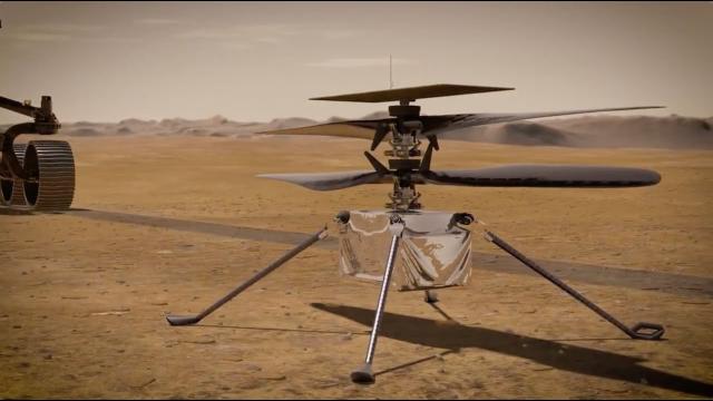 See Mars helicopter 'Ingenuity' take-off while rover watches in new animation
