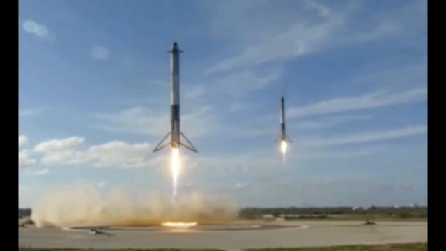 Touchdown! Two Falcon Heavy Boosters Land, Status on 3rd Pending
