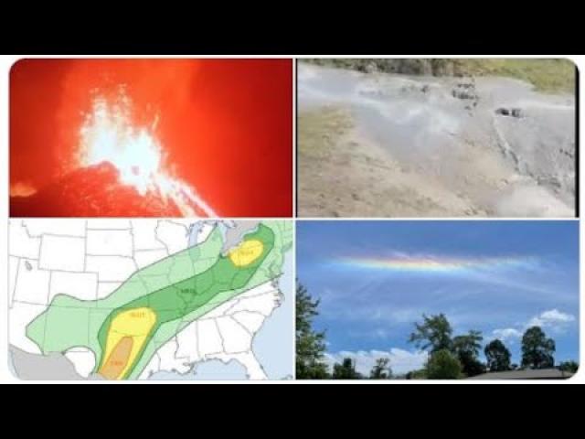 Stormy & Floody 72 Hours! 6.7 mag India Earthquake causes water upspring! Blue auroras! Volcanoes!