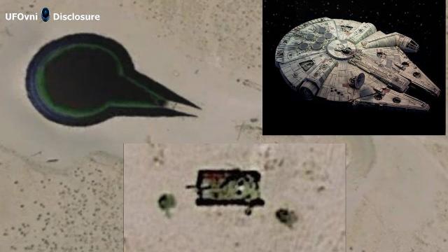 Huge UFO Surrounded By Tanks Found On Google Maps In Death Valley USA