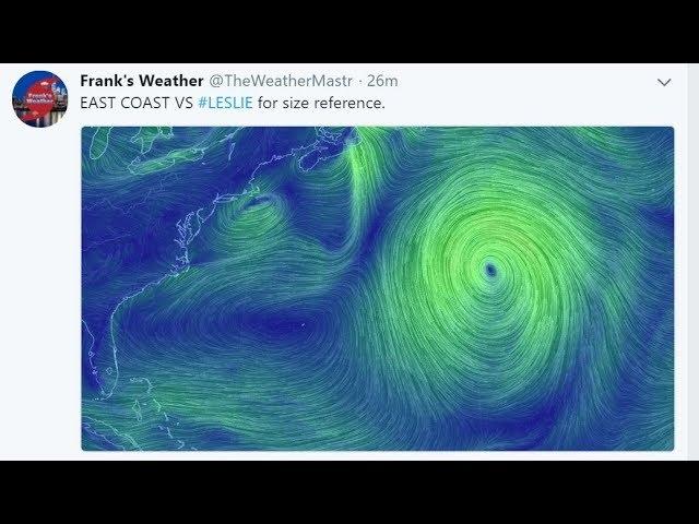 Am I the only one concerned about monster storm Leslie off the East Coast?