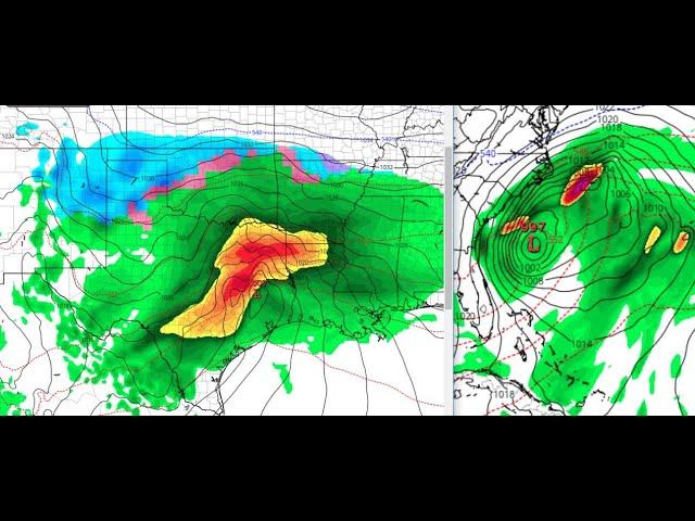 Big Floods coming to Texas & the Gulf + Strange Secondary East Coast Lows