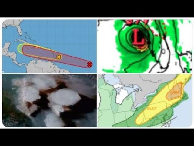 Hurricane Watch! Big Severe NE Storm! Wild Wildfires! Rain & Floods! 3 Sunspots! Mexico Cracks!