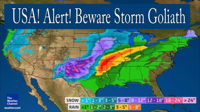 Weird Weather Alert! America! Be Aware of Giant Winter Storm Goliath!