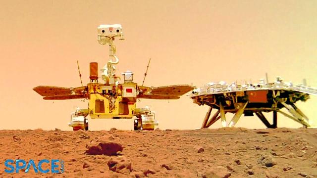 See China's rover and lander on Mars in amazing selfie and view from space