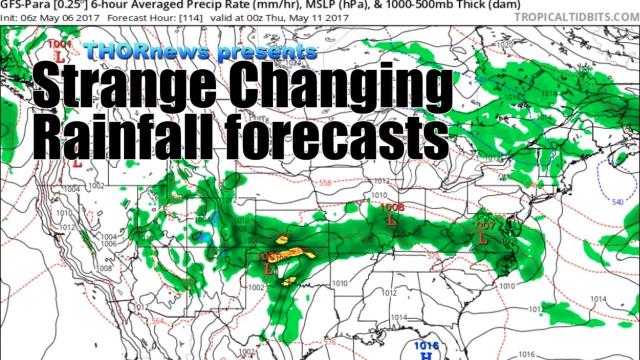 Strange rainfall forecasts?