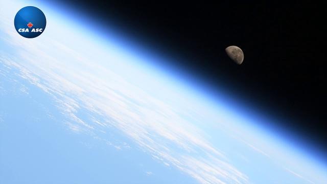Incredible Moonset Captured from Space Station