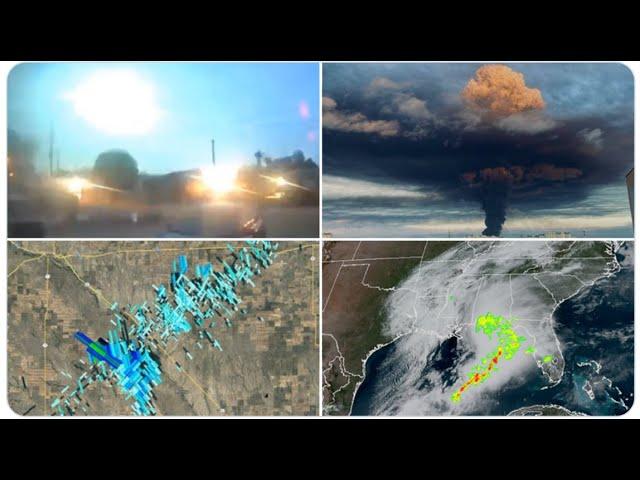 Strange lights over Fl yesterday & Florida getting blasted by Storms today! SpaceX debris rain.