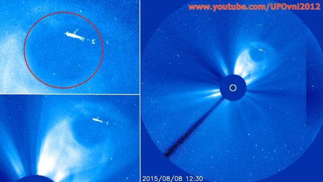 UFO GIANT In The Vortex Of The SUN, Aug 8, 2015