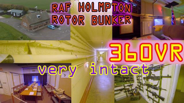 360VR HUGE COVERT BUNKER RAF Holmpton Hidden under a field!