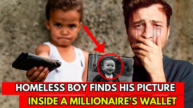 Homeless Boy Finds Millionaire's Wallet - Turns Pale When Seeing His Photo Inside