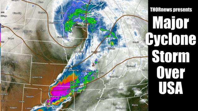 Major CYCLONE Storm over the Middle of USA Right Now!