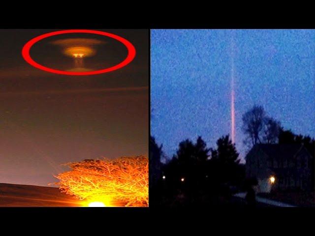 UFO Videos! BEAM Shoots At The SKY! Flying Saucers LOOK