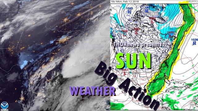 a Big Storm is unfolding over the USA as Earth faces off with Sunspot AR2699