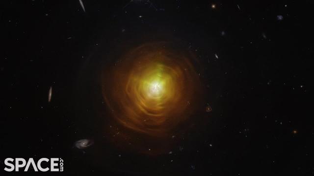 Zoom into a creepy dying star Hubble time-lapse for Halloween