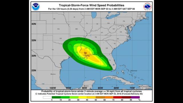 Tropical Storm Gordon forms over Florida & heads into the Gulf Coast