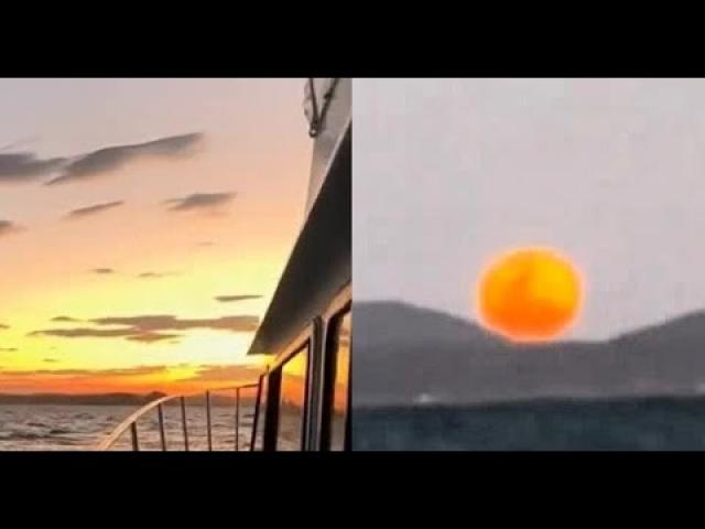 #fishing Party in Australia Captured on Video Two Setting Suns in Opposite Places
