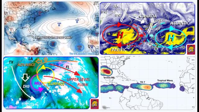 Red Alert! 91L is headed to Texas & could become a Hurricane! Hurricane Douglas headed to Hawaii!