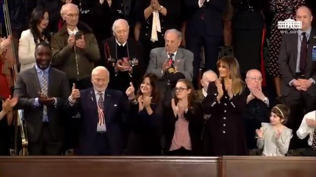 SOTU 2019: Trump Applauds First Steps on Moon and Buzz Aldrin