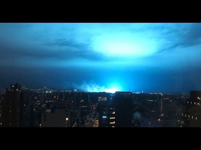 UFO Over New York City Causes Transformers To Explode