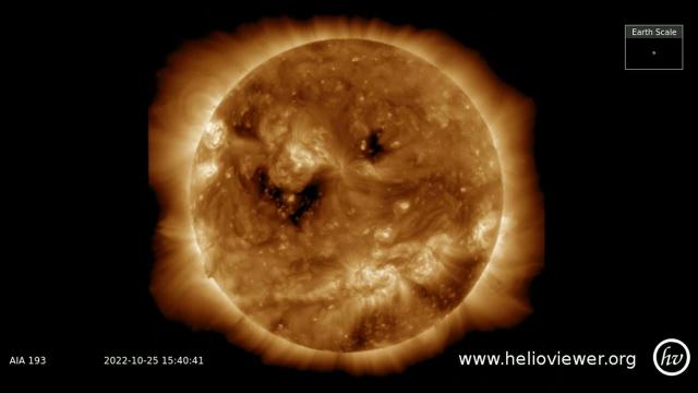 Spacecraft sees the Sun's 'sinister smile' in time for Halloween