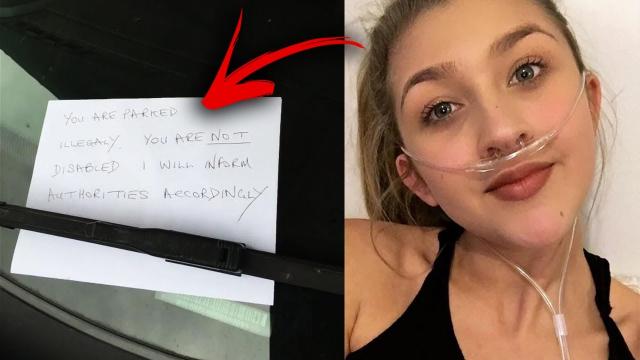 Girl Parks In Handicap Spot, Amazed When She Sees The Note Left On Her Windshield