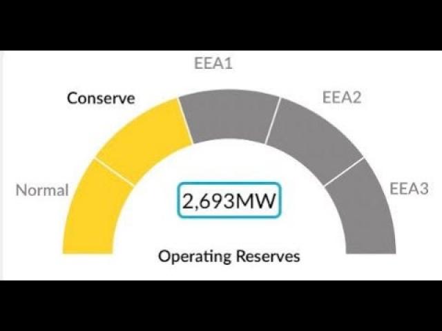 Alert. WTF? Texas power grid conservation Emergency in effect right now. Wait. WHAT???