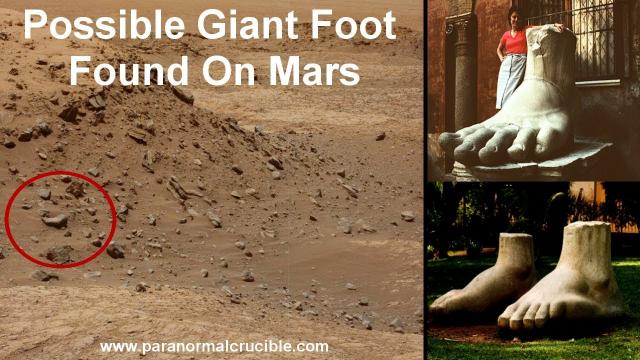 Possible Giant Foot Found On Mars