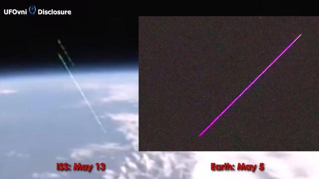 2 UFOs Captured Leaving Earth's Atmosphere by ISS & Telescope