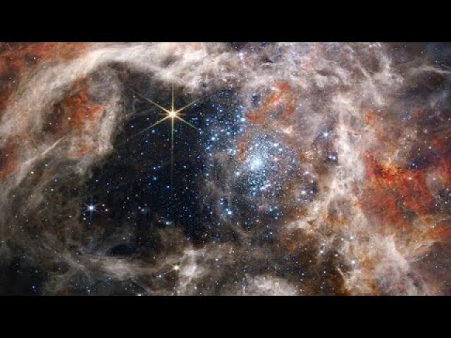 Pan of the Tarantula Nebula (NIRCam Image)