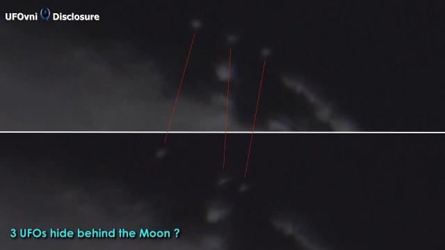 TELESCOPE: 3 UFOs Hide Behind The Moon, Dec 19, 2018