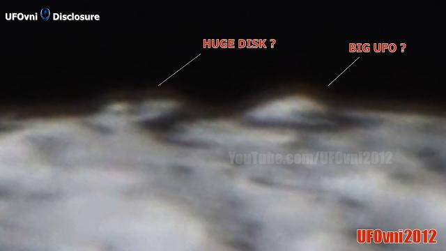 Telescope Moon 4K: Huge Disk Shaped UFO? Near 2nd UFO? South Pole