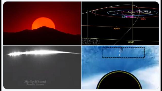 Puerto Rico Fireball! Comet c/2020 F3 -0.4 Magnitude! Blood red Sun! Venus Transit! New Sunspot?