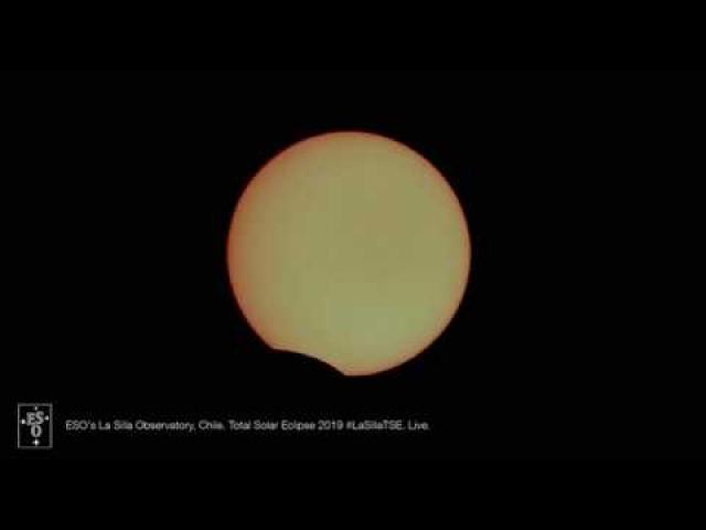 2019 Solar Eclipse Begins! Moon Takes First Bite Out of Sun