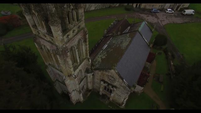 Teffont Evias Church and Manor House DRONE 4K