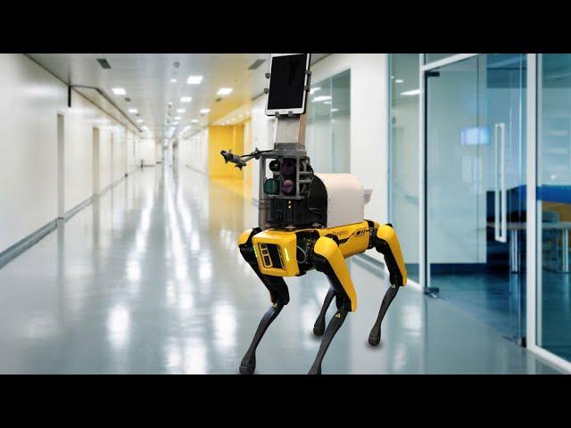 Robot takes contact-free measurements of patients' vital signs