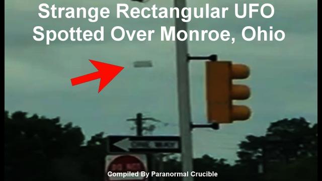 Strange Rectangular UFO  Spotted Over Monroe, Ohio