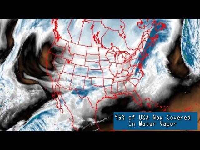 BIG Storms ahead!  95 percent on USA now covered in water vapor.