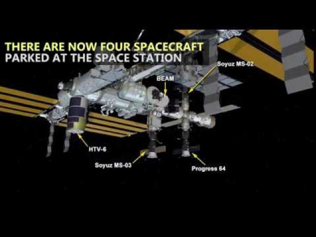 Japan's HTV-6 Makes Four Spacecraft Parked at the Station