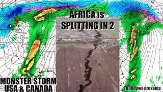 Monster Blizzard & Tornado Storm for USA & Canada + Africa is splitting in 2 parts