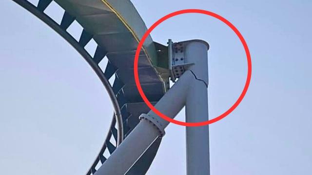 Parent Spots Crack on Roller Coaster .. But Then This Happend !!